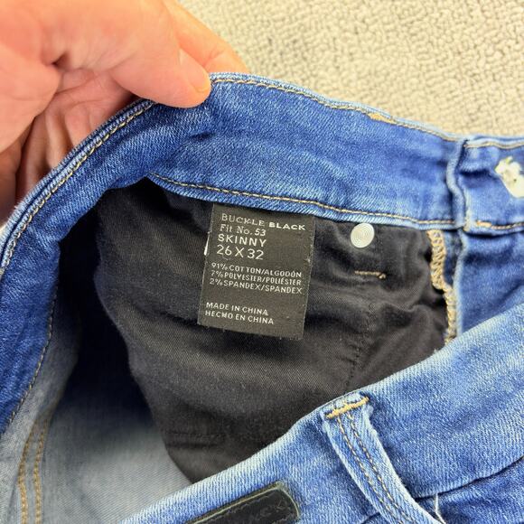 Buckle Black Jeans Women 26x32 Blue Denim BKE Fit No. 53 Skinny Stretch Mid-Rise - Picture 4 of 9